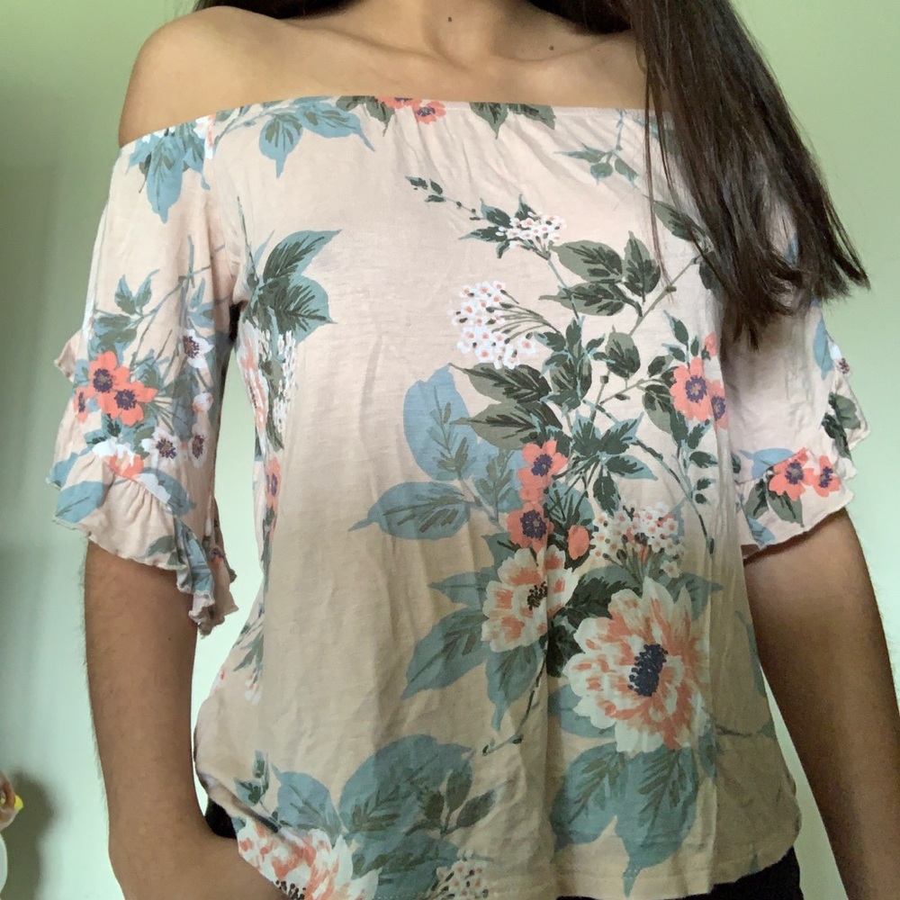 Floral off the shoulder top